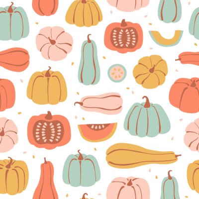 Behang Pompoenen in warme herfstkleuren