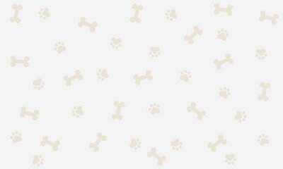 Behang Pootafdrukken en botten voor honden