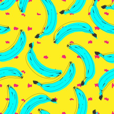 Behang Popart stijl abstracte bananen