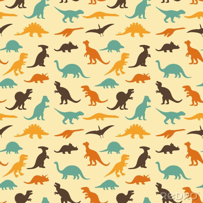 Behang Prehistorische dinosaurussen