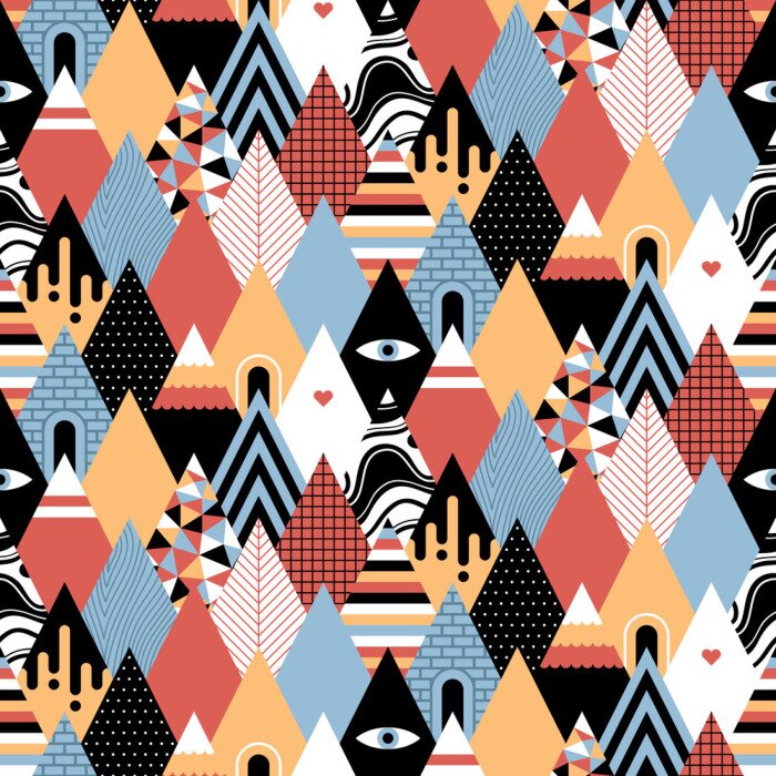 Behang Psychedelisch bergthema