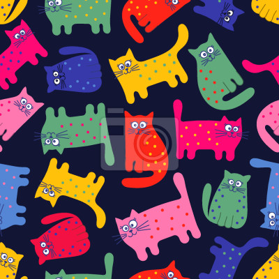 Behang Rainbow Cats