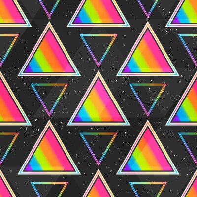 Rainbow triangle seamless pattern.
