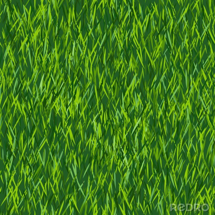 Behang Realistisch gras in een intens groene kleur