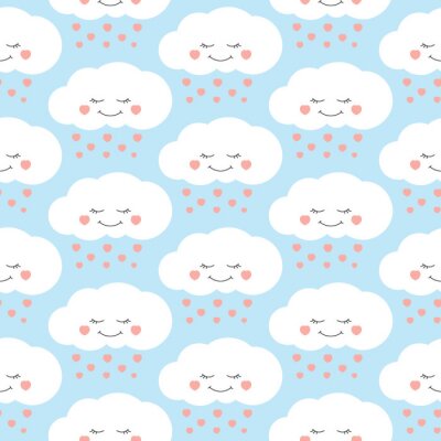 Behang Regen van harten