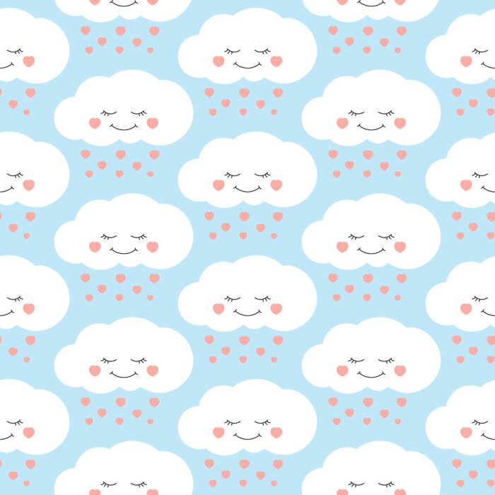 Behang Regen van harten