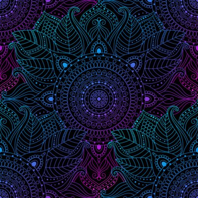 Behang Regenboog mandala's