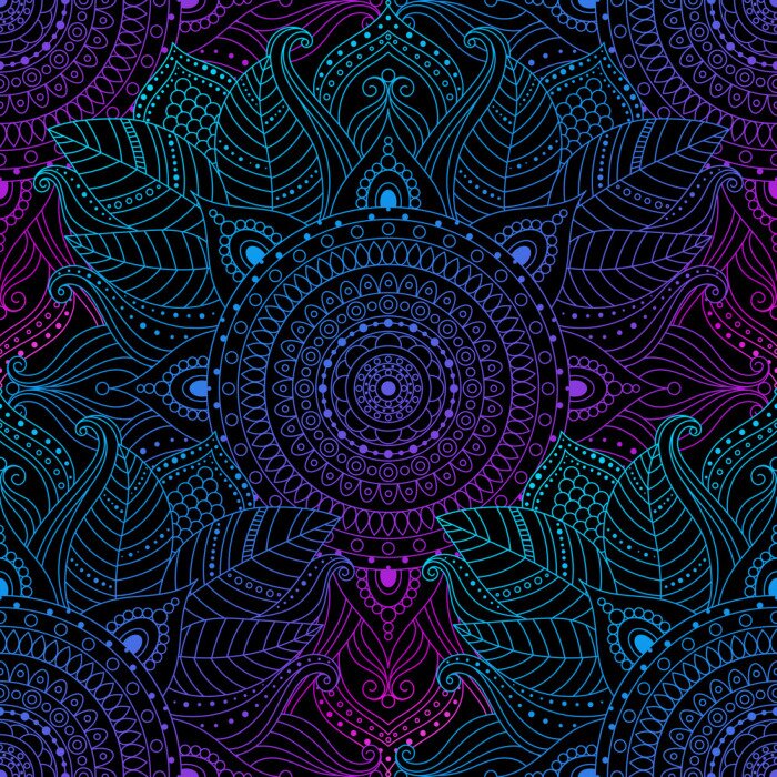 Behang Regenboog mandala's