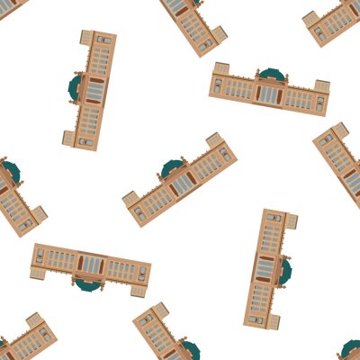 Behang Reichstag pattern seamless vector illustration repeating for any design. Travel Berlin seamless pattern. Germany vacation wallpaper. 