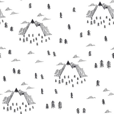 Behang Reis naadloze patroon in doodle stijl