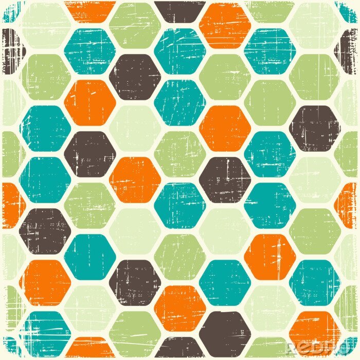 Behang Retro abstract patroon