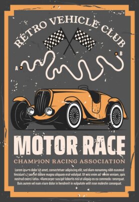 Retro auto's en race