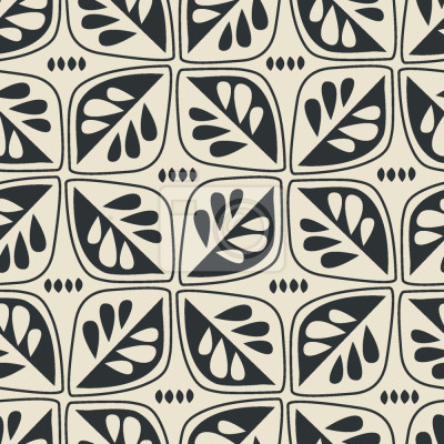 Behang retro Bladeren