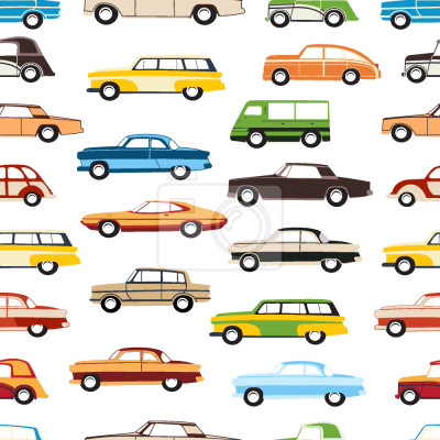 Behang retro Cars