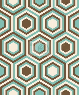 Behang retro Honingraatjes