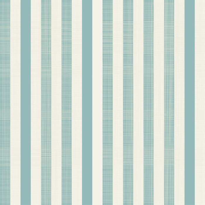 Behang Retro motief met blauwe en witte strepen