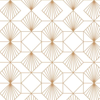 Behang Retro patroon in geometrische vorm