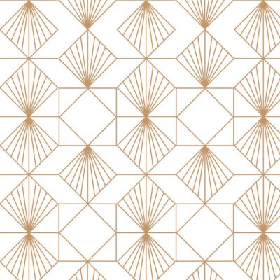 Behang Retro patroon in geometrische vorm