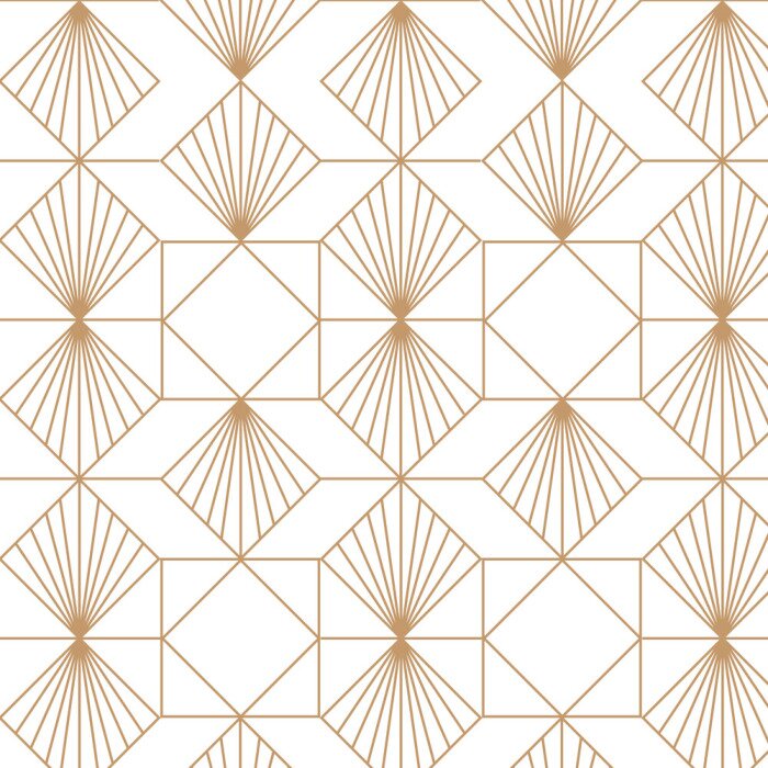 Behang Retro patroon in geometrische vorm