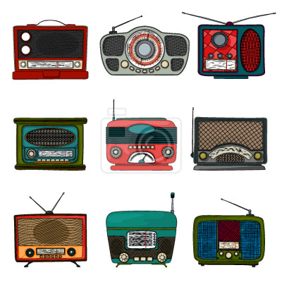 Behang Retro radio