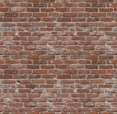 Behang Retro stijl rode baksteen
