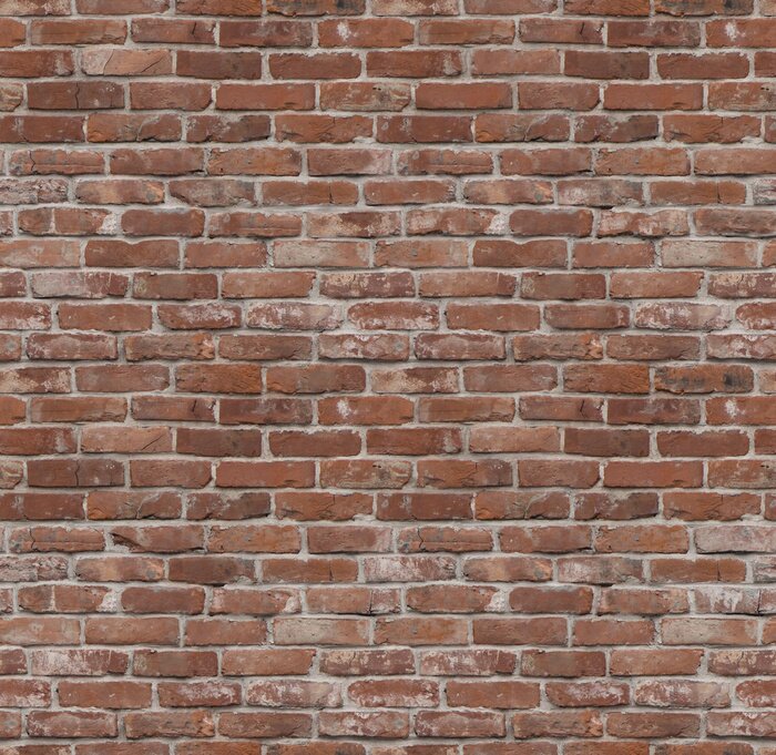 Behang Retro stijl rode baksteen