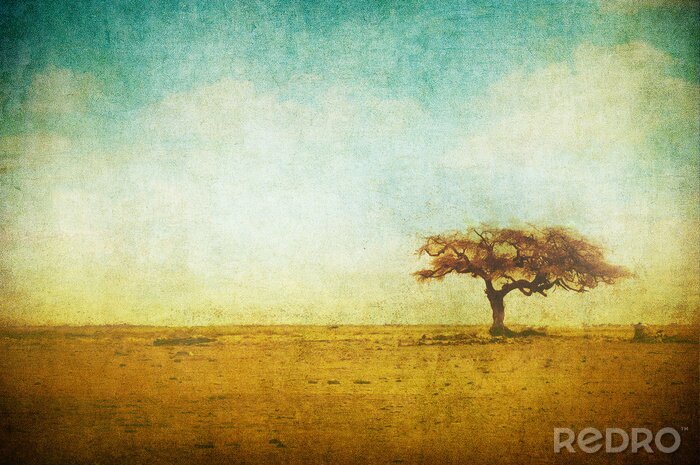 Behang Retro zandlandschap