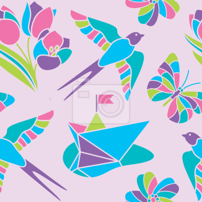 Behang romantische Mozaïek