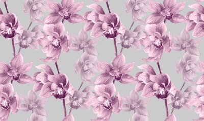 Behang Romantische roze orchidee