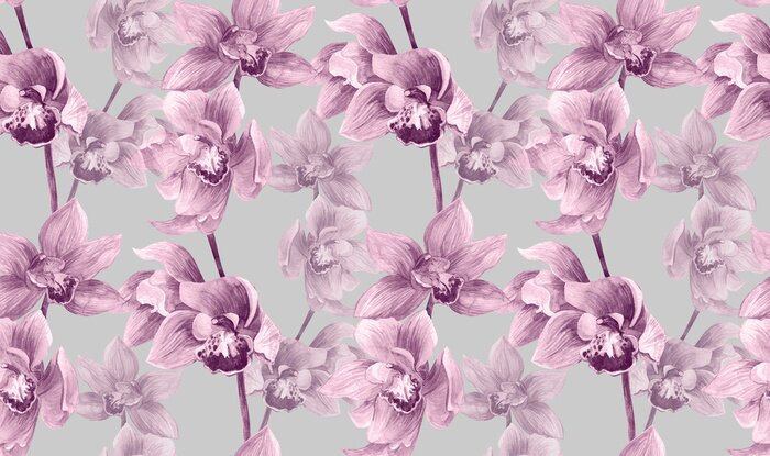 Behang Romantische roze orchidee