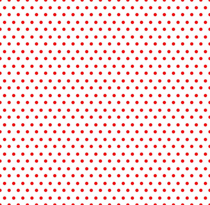 Behang Rood stippen patroon op witte achtergrond