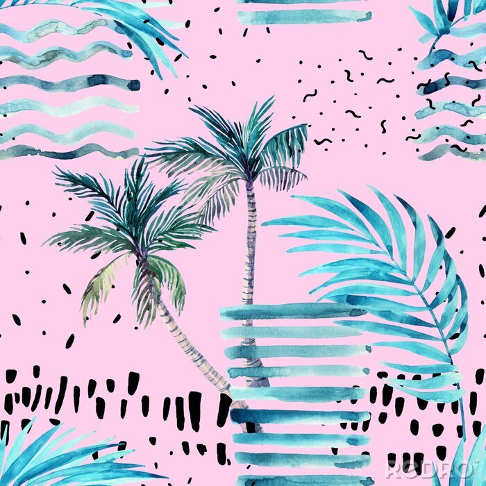 Behang Roze abstracte zomer