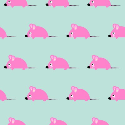 Roze muizen op een blauwe achtergrond