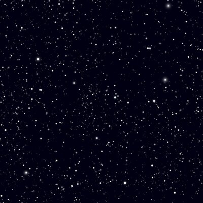 Behang Ruimte met sterren vector achtergrond. Galaxy en planeten in de kosmos patroon