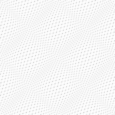 Behang Ruimtelijke vierkanten en stippen