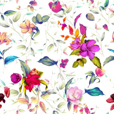 Behang Samenstelling van lenteboeketten bloemen