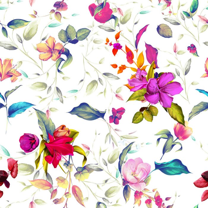 Behang Samenstelling van lenteboeketten bloemen