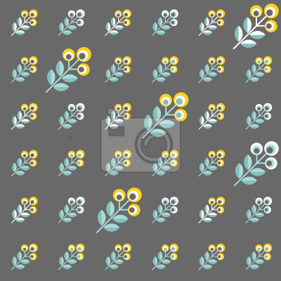 Behang Scandinavische 70's Bloemen