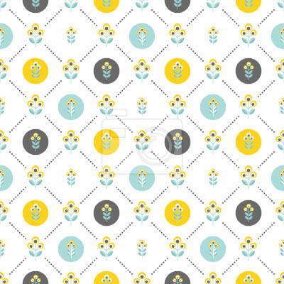 Behang Scandinavische Bloemen