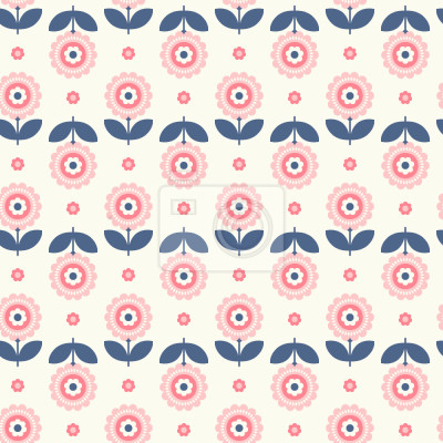 Behang Scandinavische bloemenkracht