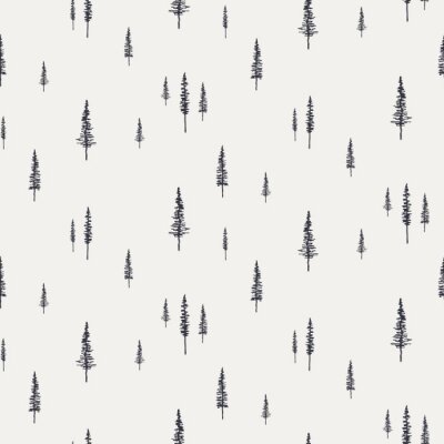 Behang Scandinavische bomen