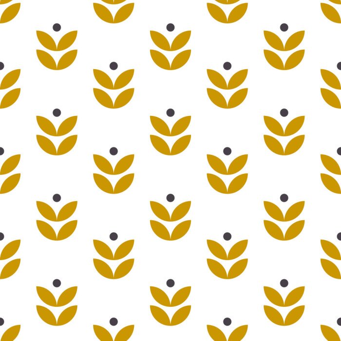 Behang Scandinavische stijl abstracte bladeren