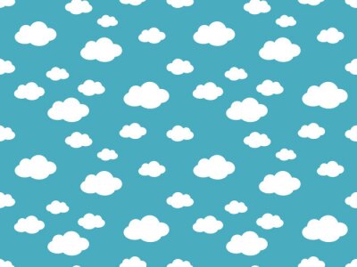 Behang Schattig wolkenpatroon. Endless Vector.