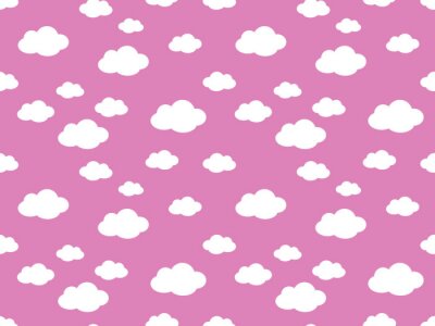 Behang Schattig wolkenpatroon. Endless Vector.