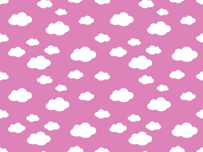 Behang Schattig wolkenpatroon. Endless Vector.