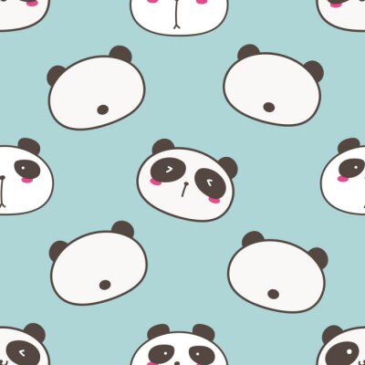 Behang Schattige beren op een blauwe achtergrond