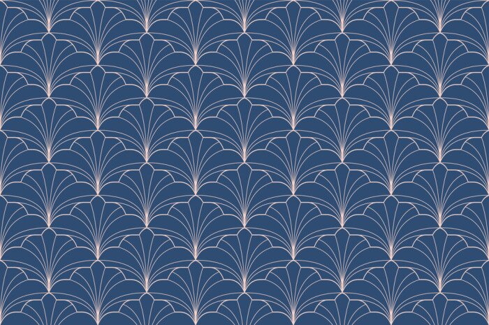 Behang Schelpen in art deco