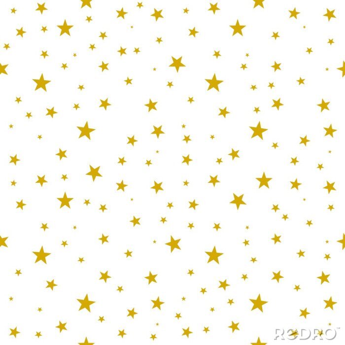 Behang seamless background with stars pattern gold yellow yellow