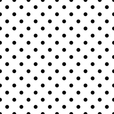 Behang Seamless black polka dot pattern on white. Vector illustration.
