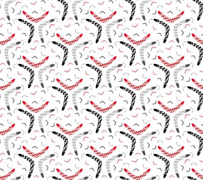 Behang Seamless decorative Boomerang pattern with chevron. Boomerang symbolizes "full circle"/"karma".